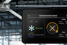 A picture of our Titan HVLS fan and 700E Controller