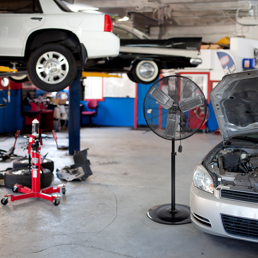 pedestal fan automotive shop